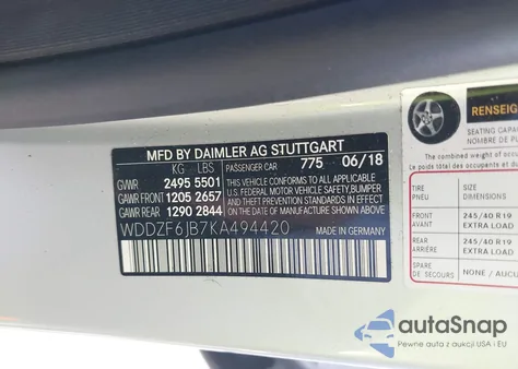 2019 Mercedes-Benz E 450 4Matic из США, поврежденный, VIN WDDZF6JB7KA494420